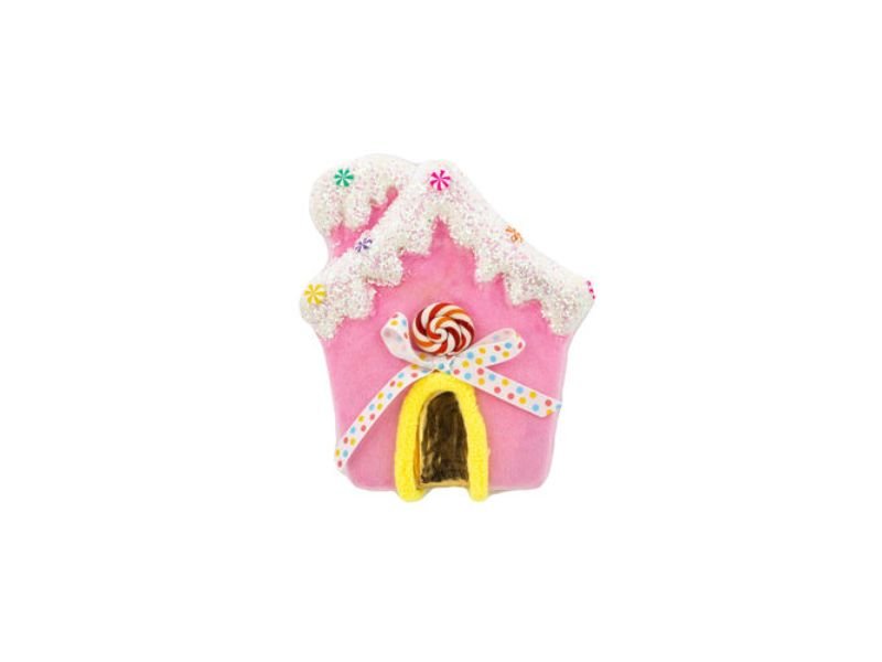 6" Pink Candy House Ornament Set of 4 - Holiday Warehouse
