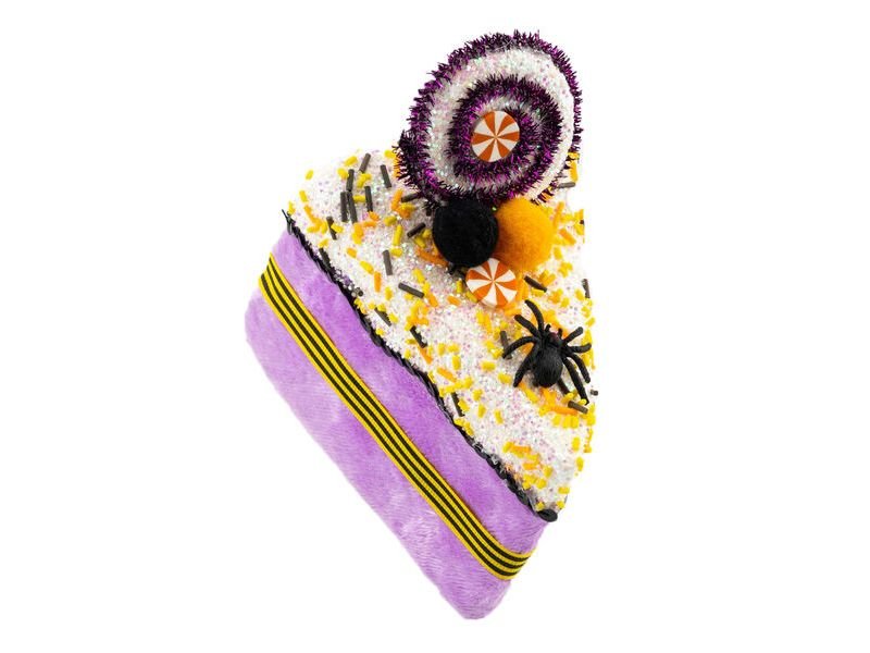 6" Purple Halloween Cake Slice Ornament 3pc - Holiday Warehouse
