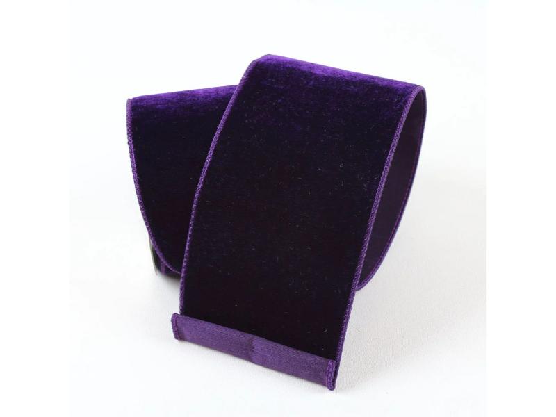 6" X 10YD Purple Velvet Ribbon - Holiday Warehouse