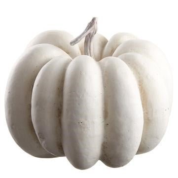 6.25"H x 7"D Cream White Pumpkin - Holiday Warehouse