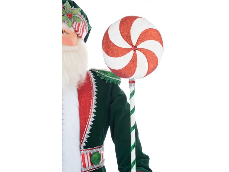 65.5" Papa Peppermint Doll Life Size - Holiday Warehouse