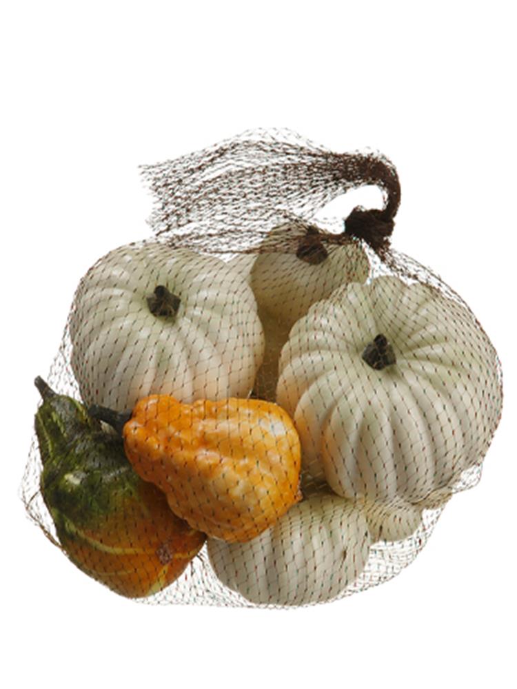 6"H x 9"W Pumpkin/Gourd (Bag of 8) - Holiday Warehouse
