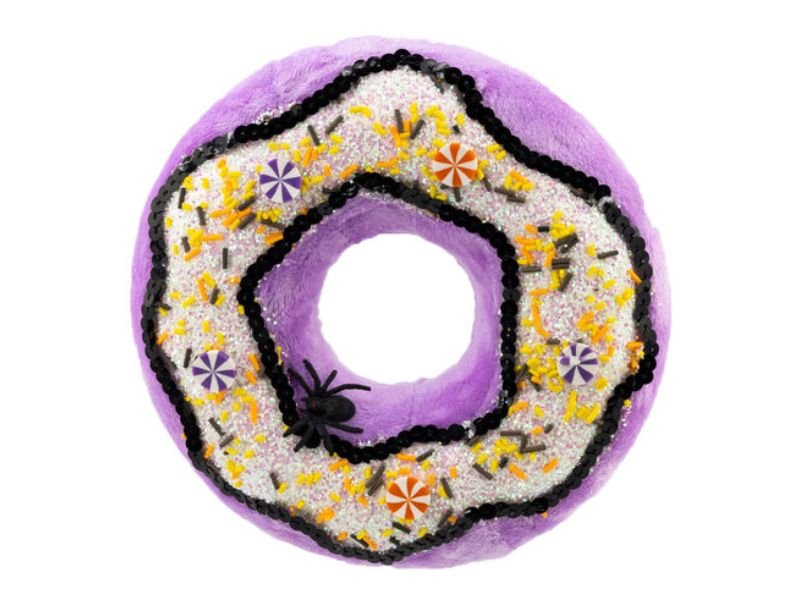 7.5" Halloween Purple Donut Ornament 3pc - Holiday Warehouse