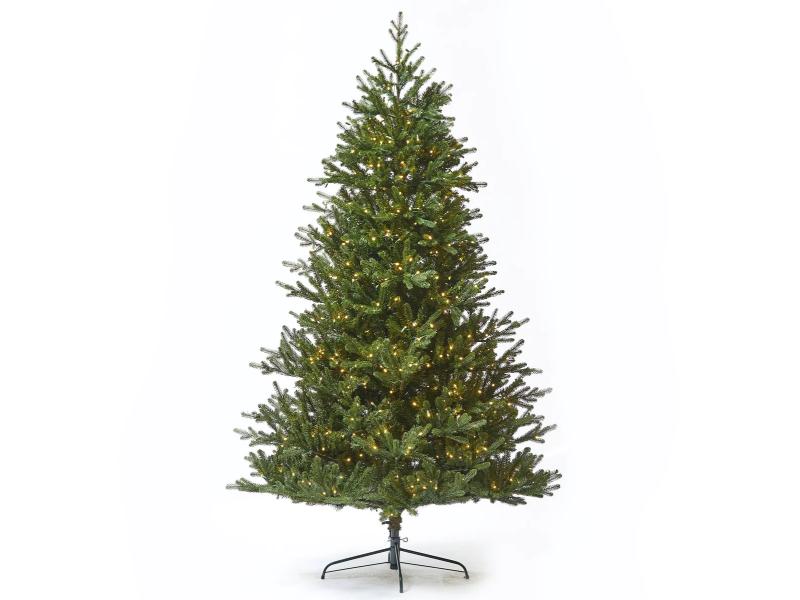 7.5ft x 57" Carolina Fraser Fir Tree w/ WW LED Lights - Holiday Warehouse