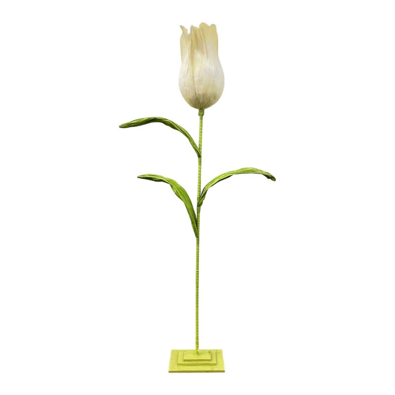 8' Cream Giant Tulip with Stand - Holiday Warehouse