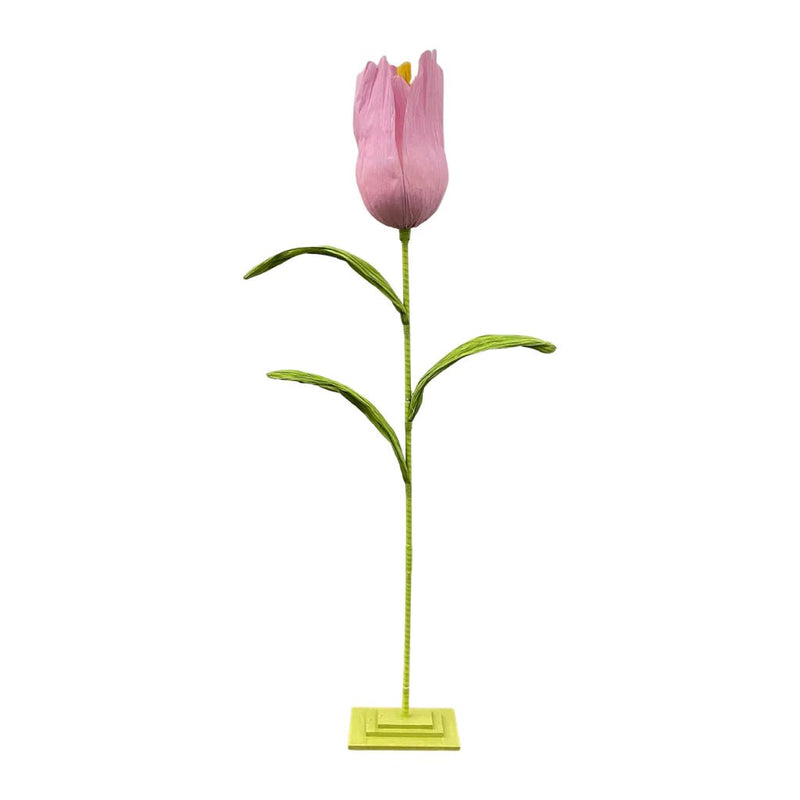 8' Pink Giant Tulip with Stand - Holiday Warehouse