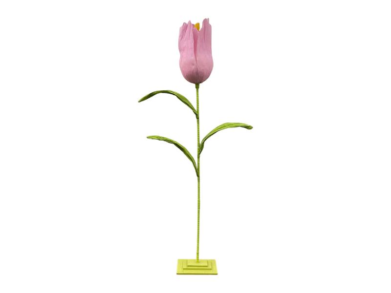 8' Pink Giant Tulip with Stand - Holiday Warehouse
