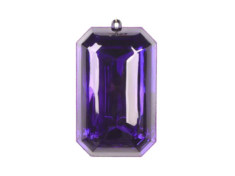 8" Purple Rectangle Jewel - Holiday Warehouse
