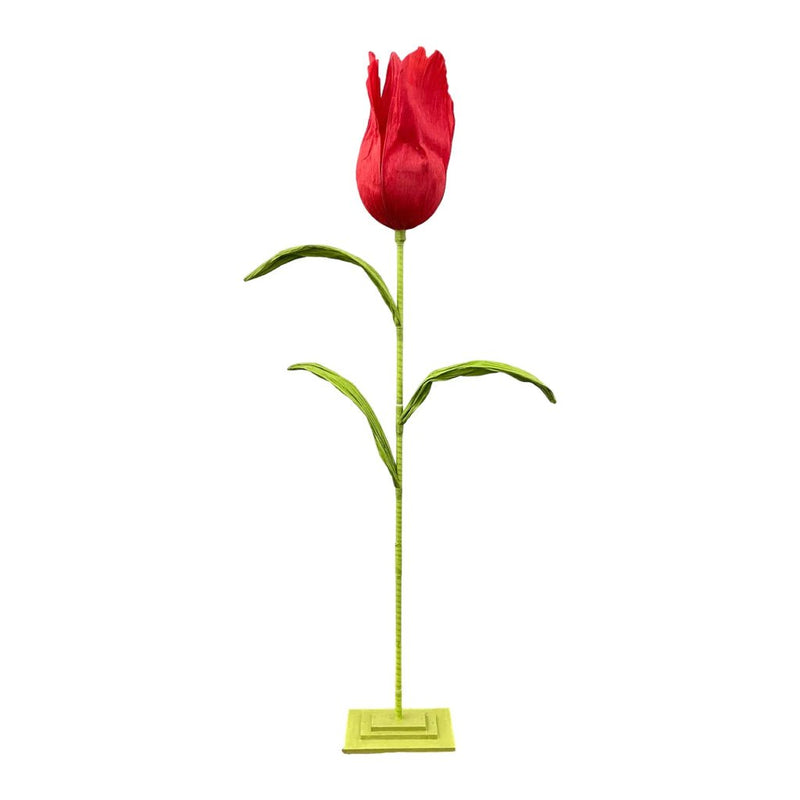 8' Red Giant Tulip with Stand - Holiday Warehouse