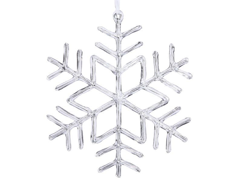 9" Clear Acrylic Snowflake - Holiday Warehouse