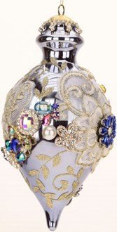 9" Lavender Shiny King's Jewel Finial Ornament - Holiday Warehouse
