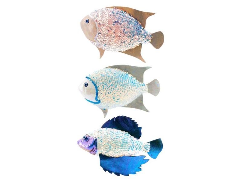 9" x 6" Glittered Fish Ornament - Holiday Warehouse