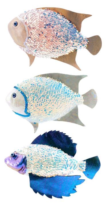 9" x 6" Glittered Fish Ornament - Holiday Warehouse