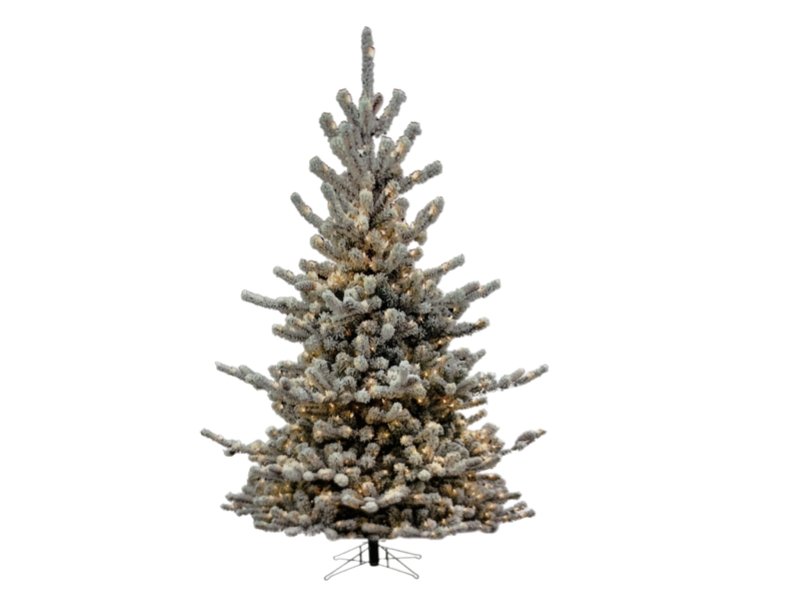 9' x 70" Snowy Rocky Mountain Spruce w/ LED Lights - Holiday Warehouse