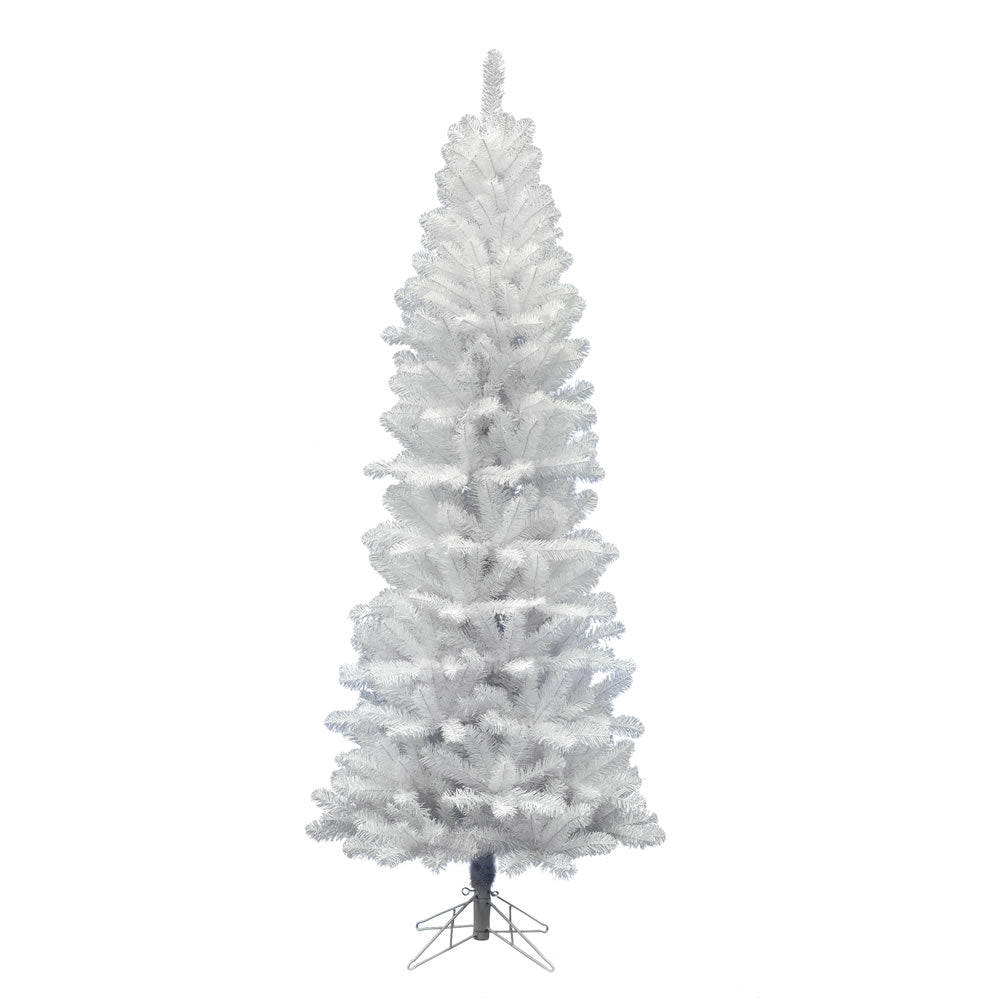 9.5' White Salem Pencil Pine Artificial Christmas Tree Unlit - Holiday Warehouse