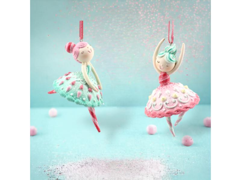 Candy Ballerina Ornaments Set of 2 - Holiday Warehouse
