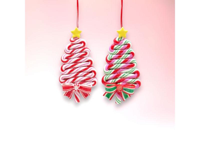 Candy Cane Tree Ornaments 6pc - Holiday Warehouse