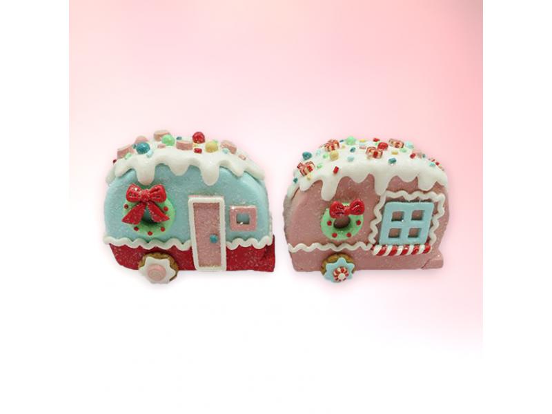 Candy Trailer Ornaments 4pc - Holiday Warehouse