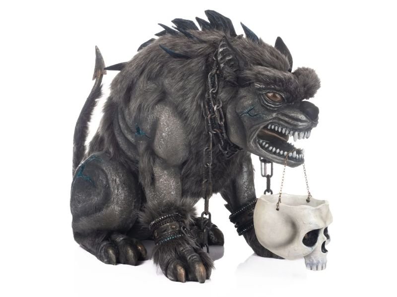 Chomp, Dog of the Underworld with Candy Bowl - Holiday Warehouse