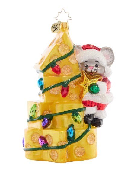 Christopher Radko "Merry Mouse Cheese Tree" Ornament - Holiday Warehouse