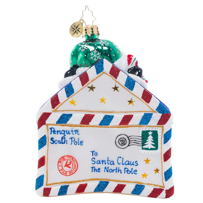 Christopher Radko "Penguin Delivery" Ornament - Holiday Warehouse