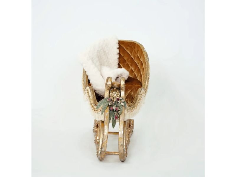 Comfort And Joy Sleigh (with Faux Fur Blanket) - Holiday Warehouse