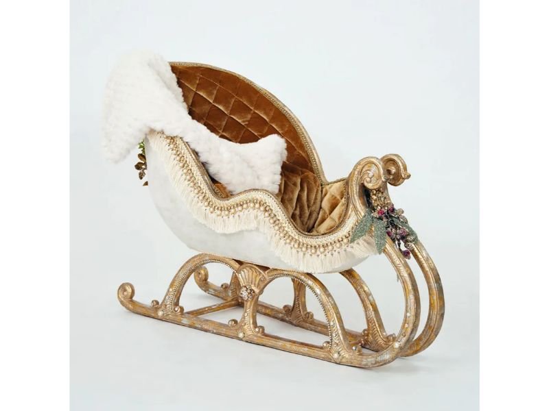 Comfort And Joy Sleigh (with Faux Fur Blanket) - Holiday Warehouse
