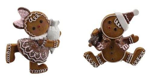 Gingerbread Boy & Girl Ornament - Holiday Warehouse