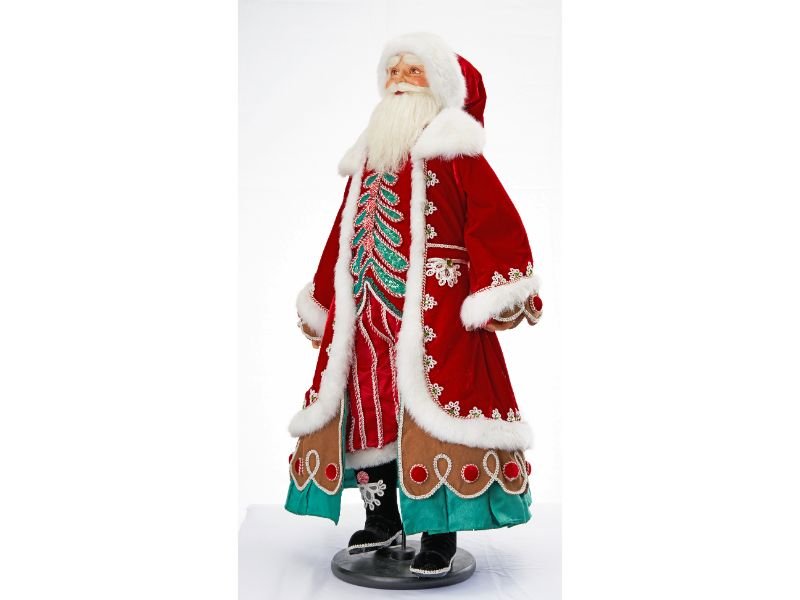 Gingerbread Santa Doll 32" - Holiday Warehouse