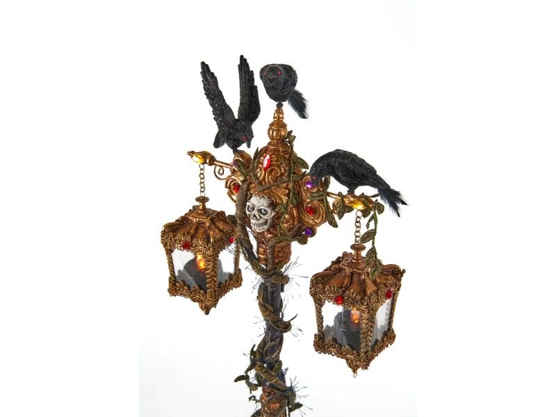 Gone Batty Lantern With Crow - Holiday Warehouse