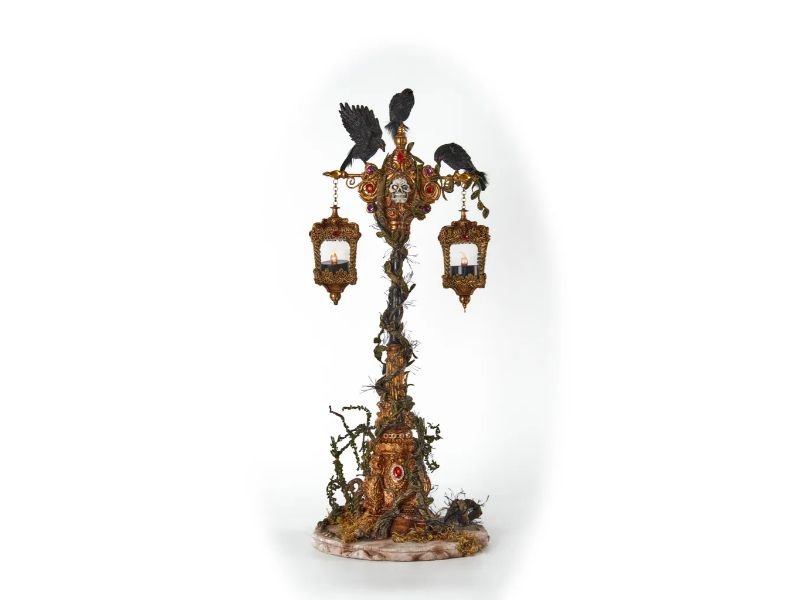 Gone Batty Lantern With Crow - Holiday Warehouse