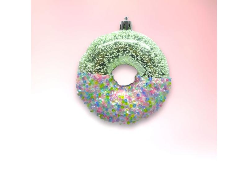 Green Donut Ornaments 6pc - Holiday Warehouse