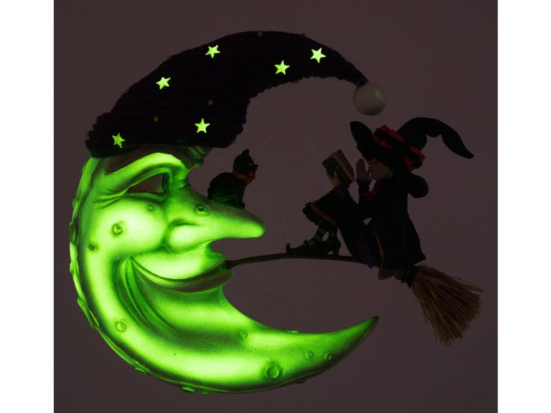 Halloween Hollow Witch on Broom Wall Piece - Holiday Warehouse