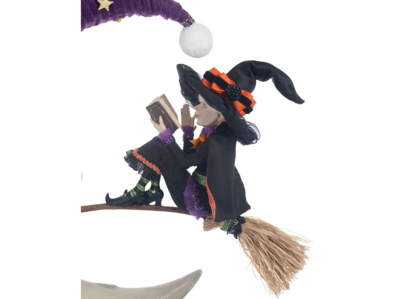 Halloween Hollow Witch on Broom Wall Piece - Holiday Warehouse