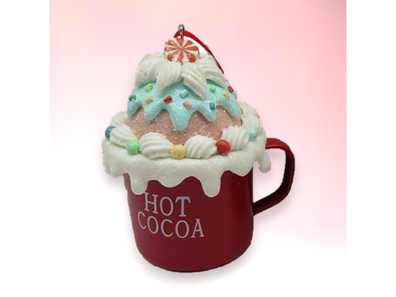 Hot Cocoa Ornaments 4pc - Holiday Warehouse