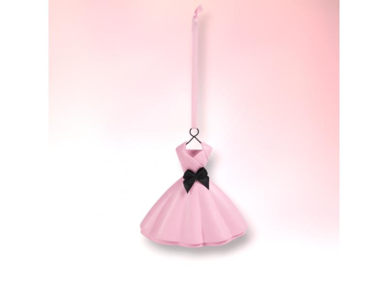 Light Pink Party Dress Ornaments 3pc - Holiday Warehouse