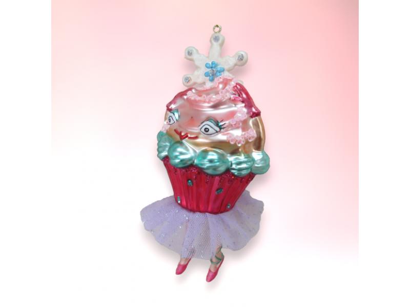 Miss Pink Cupcake w/ Tutu Ornament 3pc - Holiday Warehouse