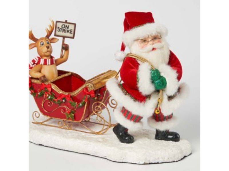Reindeer on Strike Candy Container 10" - Holiday Warehouse