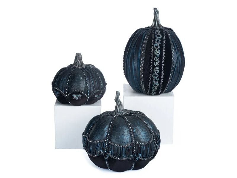 Seers and Takers Fabric Pumpkins Set of 3 - Holiday Warehouse