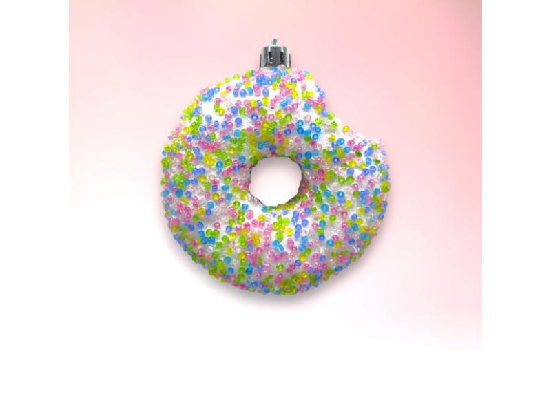 Sprinkle Donut w/Bite Ornaments 6pc - Holiday Warehouse