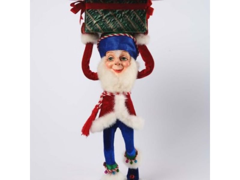 Tall Santa Elf Holding Tray 17" - Holiday Warehouse