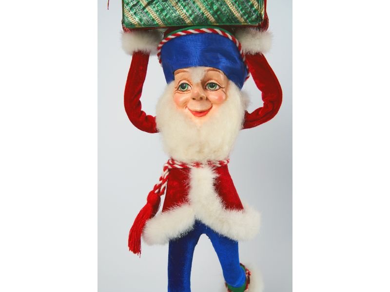 Tall Santa Elf Holding Tray 17" - Holiday Warehouse