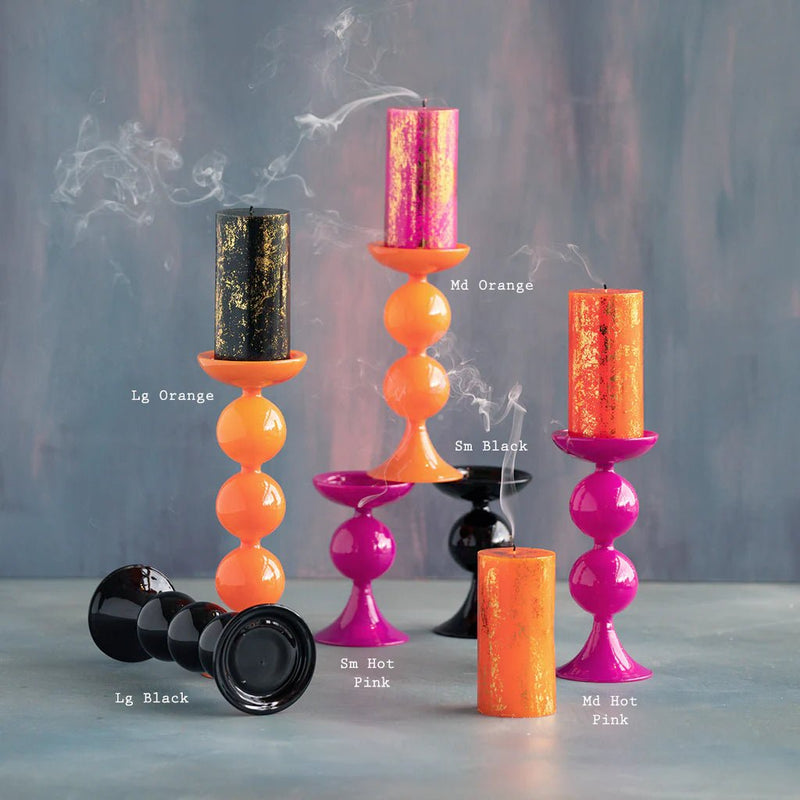 Trick or Sweet Pillar Candle Holders 6pc - Holiday Warehouse